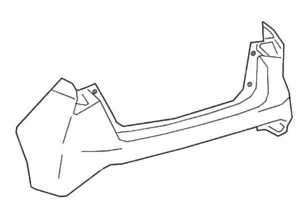 bamper-avto-fps-390 Задній бампер Під парктронік Toyota Prius 2019+ Тайвань