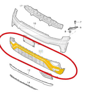 bamper-avto-fps-419 Передній бампер Текстурний Volkswagen Atlas 2017-2020 Китай