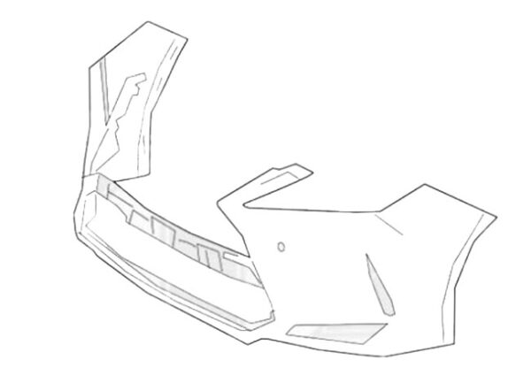 bamper-avto-fps-433 Передній бампер Під парктронік Lexus RX 2020+ Тайвань