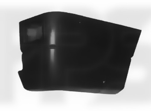 bamper1065 Кут бампера заднього Volkswagen Transporter T4 1990-2003 правий з отвором з ліхтарем чорний