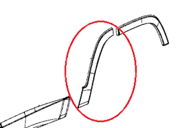 nakladka-molding-283 Пластикова арка заднього крила права Jeep Cherokee 2018+