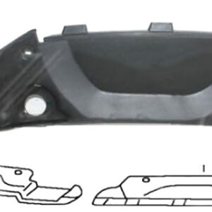 nakladka-molding-440 Накладка радіаторної решітки ліва Skoda Superb 2009-2013 3T