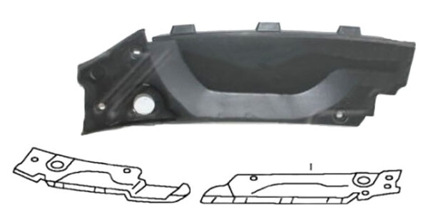 nakladka-molding-440 Накладка радіаторної решітки ліва Skoda Superb 2009-2013 3T