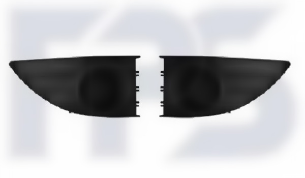 nakladka1364 Решітка в бампер Renault Fluence 2009+ без ПТФ права