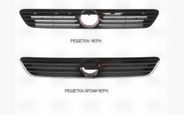 Радіаторна решітка Opel Astra G 1998-2009 хром/чорна