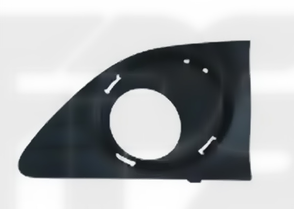 nakladka254 Решітка в бампер чорна з отвором Renault Logan / Sandero 2013-2017 ліва+права