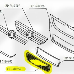 Решітка бампераі Volkswagen Touareg 2007-2009 середня чорна