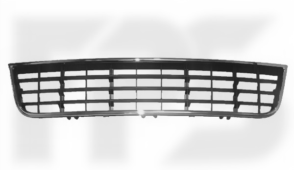 nakladka48 Решітка в бампер Audi A6 2001-2005 середня з хром. молдингом