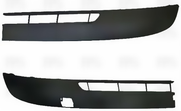 nakladka482 Молдинг бампера переднього Renault Kangoo 2009-2013 лівий+правий