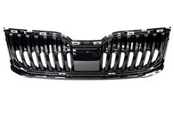 Радіаторна решітка чорна без хрому молдингу Skoda Octavia A7 2017+