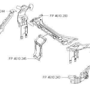 perednia-panel-235 Ремчастина передньої панелі верхня Mercedes 211 E-Class 2002-2009