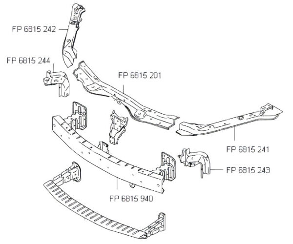 perednia-panel-313 Ремчастина передньої панелі верхня ліва Suzuki SX 4 2006-2014 Хетчбек/Седан