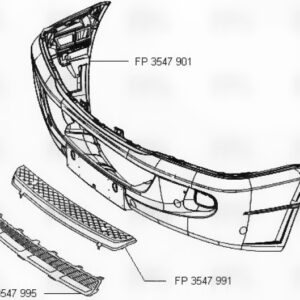 Решітка в бампер переднього Mercedes Sprinter 2006-2013